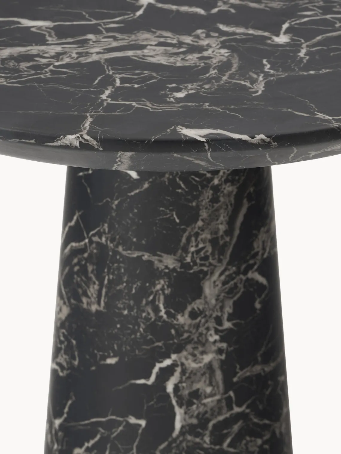 Clearance Pols Potten Table ronde look marbre Disc Noir, aspect marbre