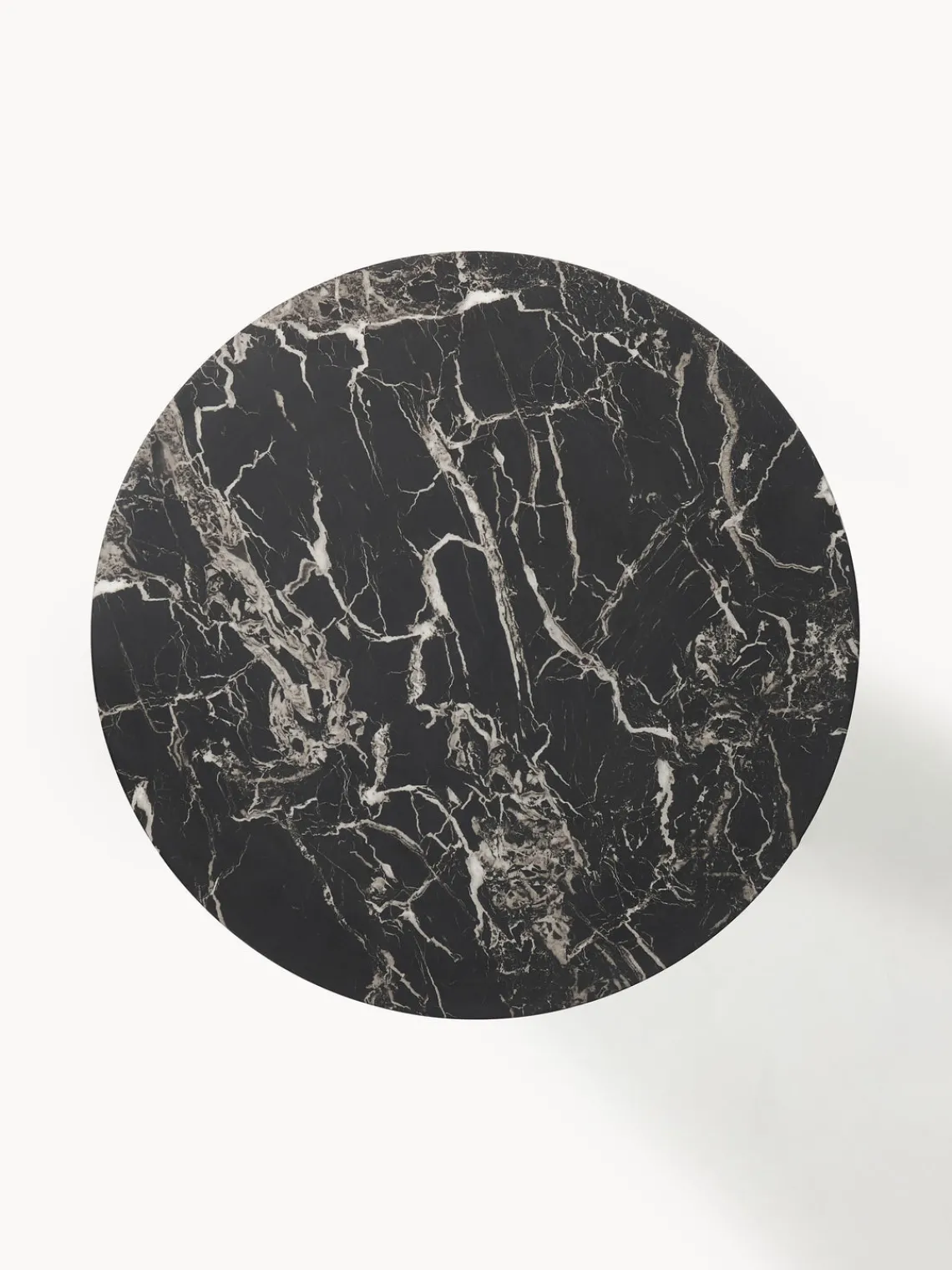 Clearance Pols Potten Table ronde look marbre Disc Noir, aspect marbre