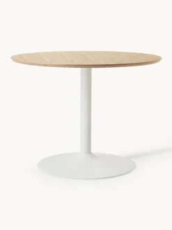 Best Westwing Collection Table ronde Menorca, tailles variées Bois de frêne, blanc
