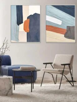 Discount Agave Tableau sur toile peint à la main avec cadre Fabrics