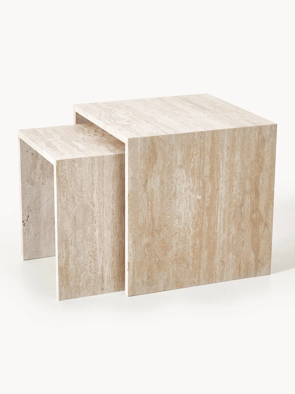 Online blomus Tables d'appoint en travertin Varu, 2 élém.