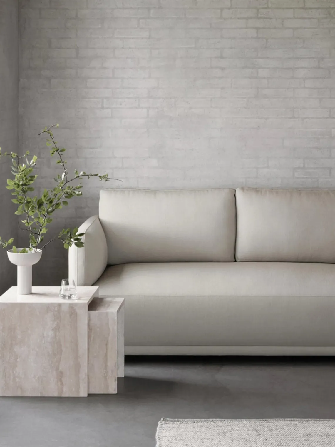 Online blomus Tables d'appoint en travertin Varu, 2 élém.