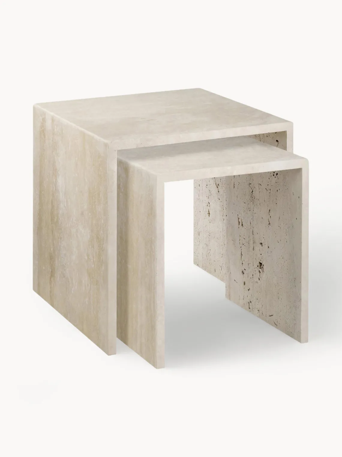 Online blomus Tables d'appoint en travertin Varu, 2 élém.