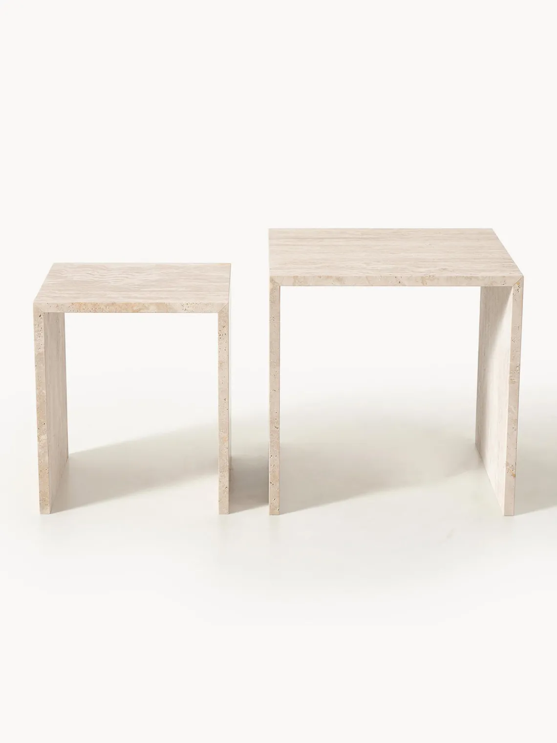 Online blomus Tables d'appoint en travertin Varu, 2 élém.