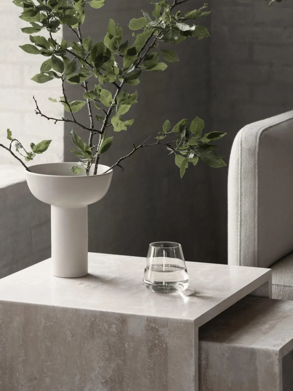 Online blomus Tables d'appoint en travertin Varu, 2 élém.