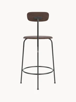 Online Audo Copenhagen Tabouret de bar Afteroom Bois foncé, cadre noir