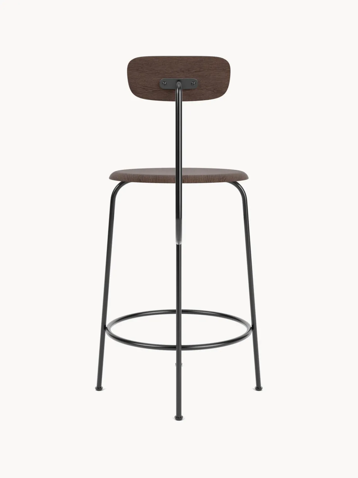 Online Audo Copenhagen Tabouret de bar Afteroom Bois foncé, cadre noir