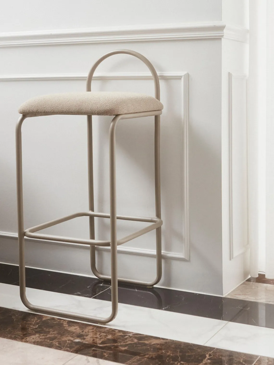 Fashion AYTM Tabouret de bar Angui Tissu beige