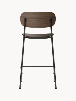 Clearance Audo Copenhagen Tabouret de bar Co Chêne foncé, cadre noir