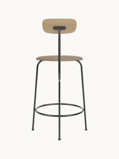 Online Audo Copenhagen Tabouret de bar en cuir Afteroom Cuir beige, bois, cadre noir