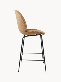 Outlet GUBI Tabouret de bar en laine Beetle Laine terracotta, noir mat