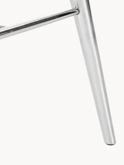 Discount Mater Tabouret de bar High Stool Cuir noir, argenté