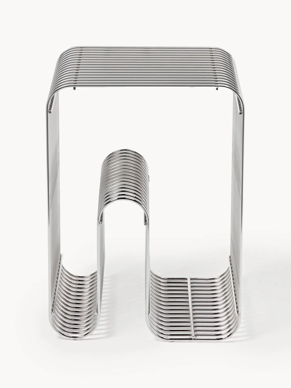 Discount AYTM Tabouret en métal Curve Argenté, haute brillance