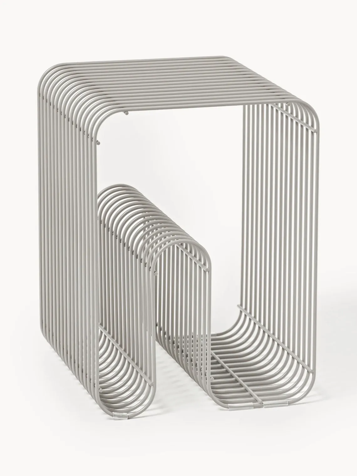 Outlet AYTM Tabouret en métal Curve Grège, mat