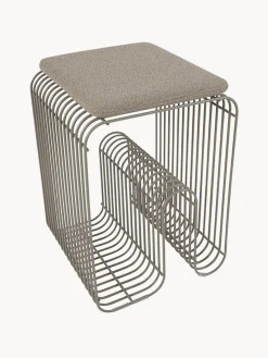 Outlet AYTM Tabouret en métal Curve Grège, mat