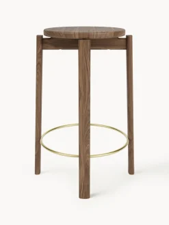 Sale Audo Copenhagen Tabouret en noyer Passage Bois de noyer, doré