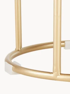 Sale Bizzotto Tabouret en velours avec rangement Polina Velours rose pâle