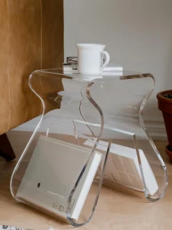 Best Umbra Tabouret /porte-revues transparent Loop