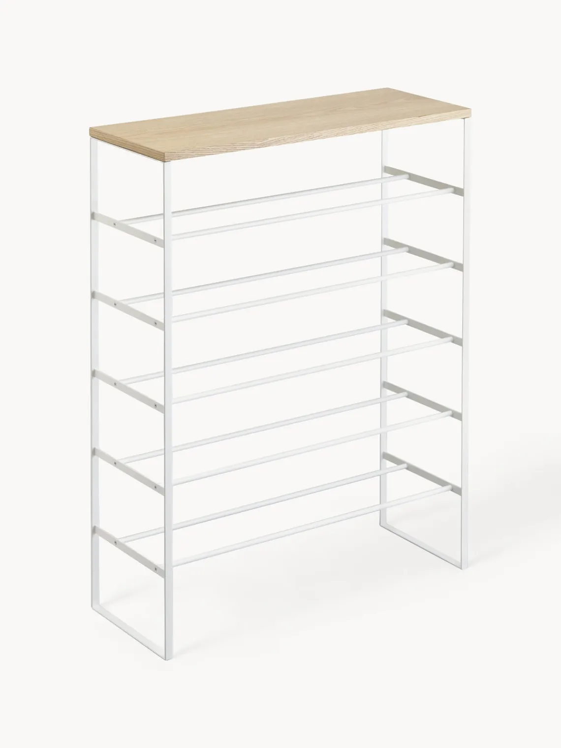 Sale Yamazaki Étagère à chaussures Tower Blanc, bois clair