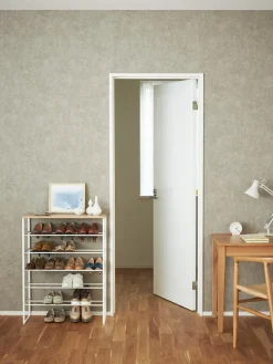 Sale Yamazaki Étagère à chaussures Tower Blanc, bois clair