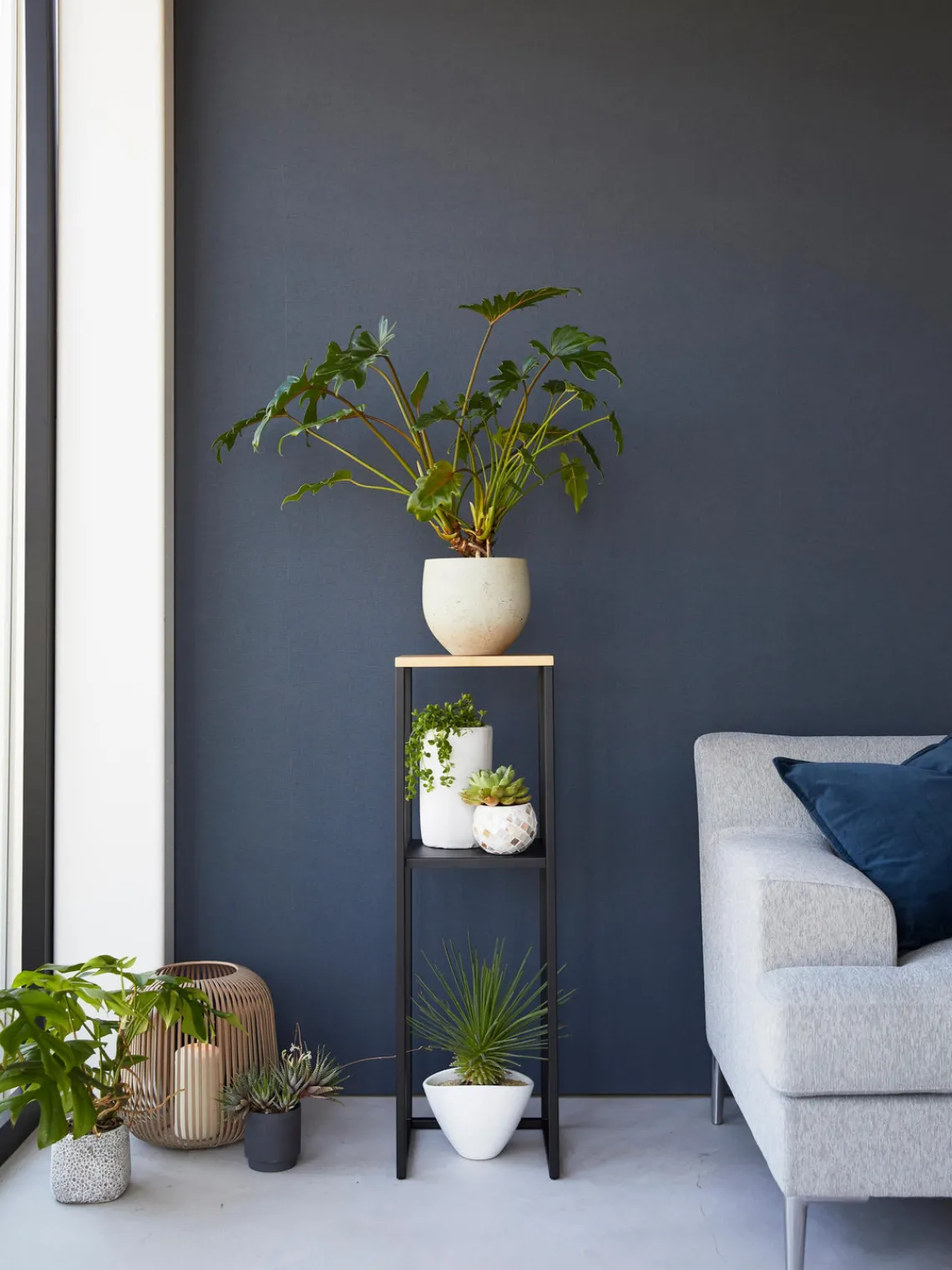 Outlet Yamazaki Étagère avec plateau en bambou Tower Noir