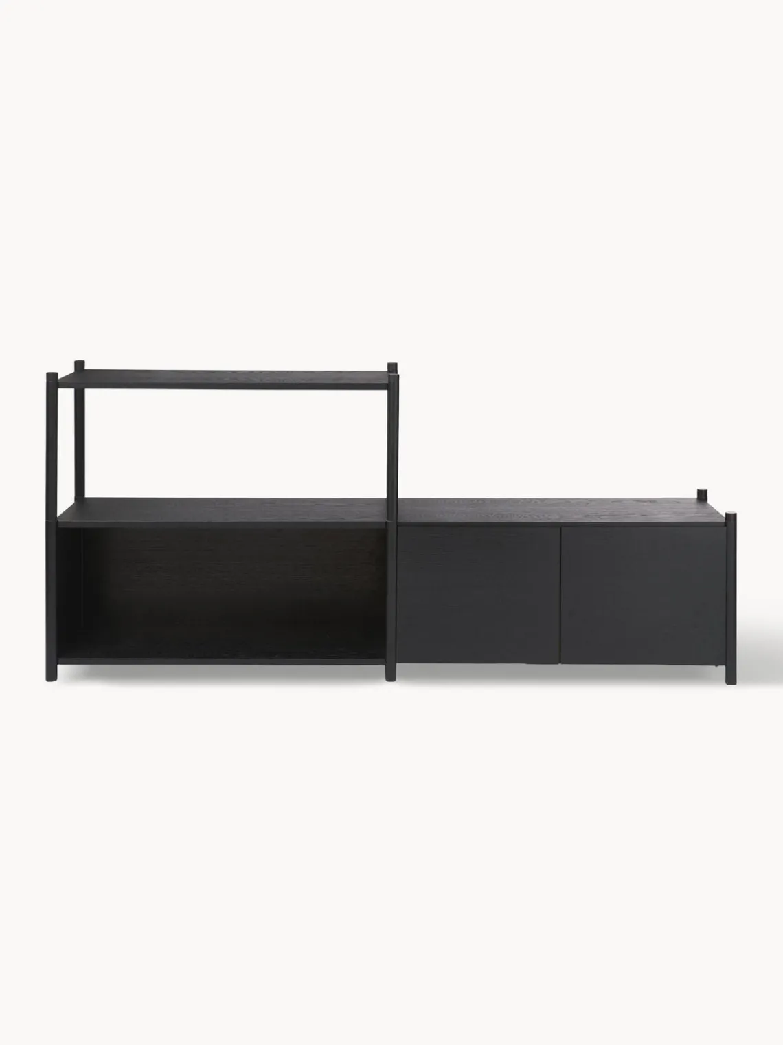 Online Gejst Étagère en bois de chêne Sceene Bois de chêne, noir laqué