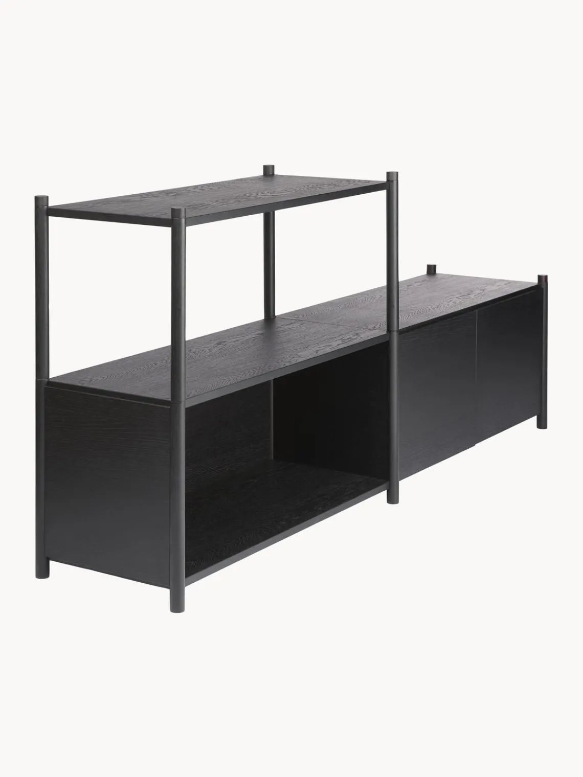 Online Gejst Étagère en bois de chêne Sceene Bois de chêne, noir laqué