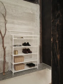 Best ferm LIVING Étagère en métal Dora, larg. 82 cm Blanc, mat