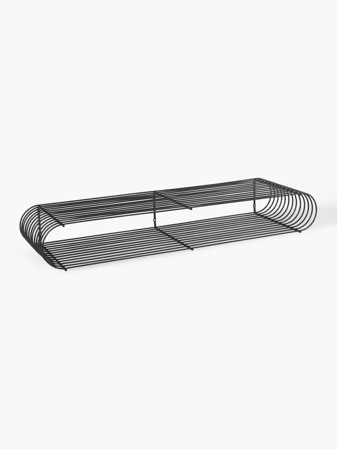 Online AYTM Étagère murale en métal Curve, larg. 80 cm Noir, mat