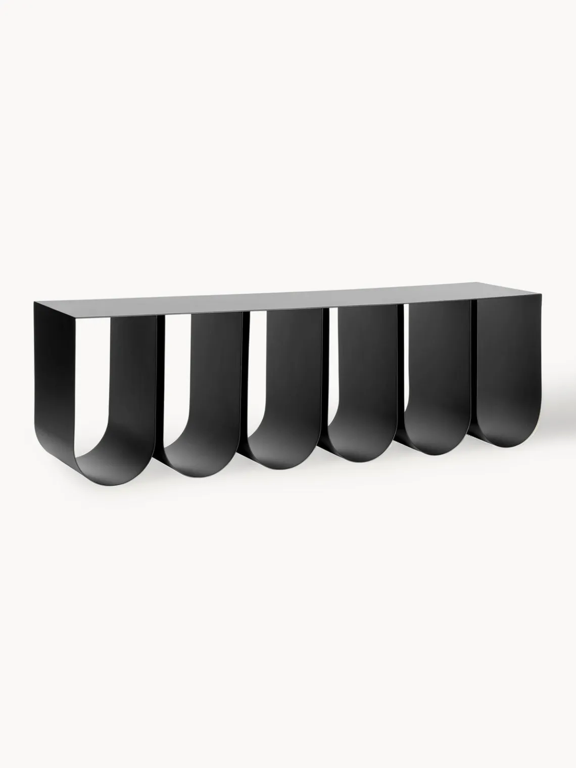 Fashion Kristina Dam Étagère murale en métal Curved Noir