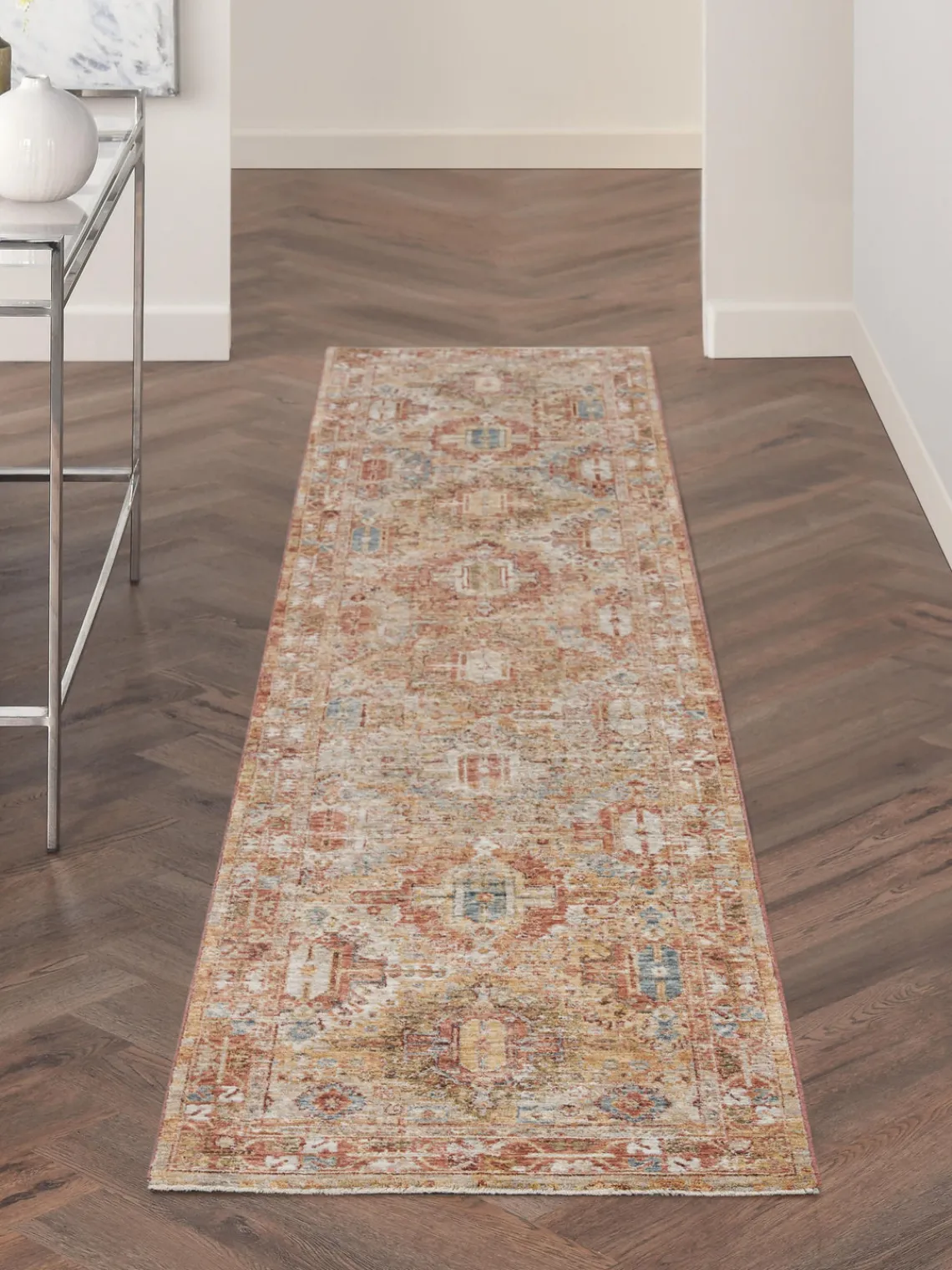 Best Rama Carpets Tapis à poils courts avec motif ornemental Sahar