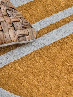 Online Louis De Poortere Tapis avec motif graphique Campanula Ocre, blanc crème