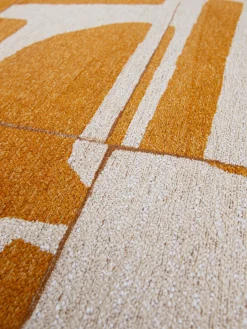 Online Louis De Poortere Tapis avec motif graphique Campanula Ocre, blanc crème