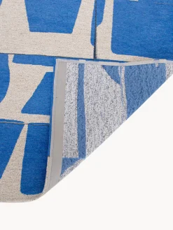 Clearance Louis De Poortere Tapis avec motif graphique Campanula Bleu, blanc crème