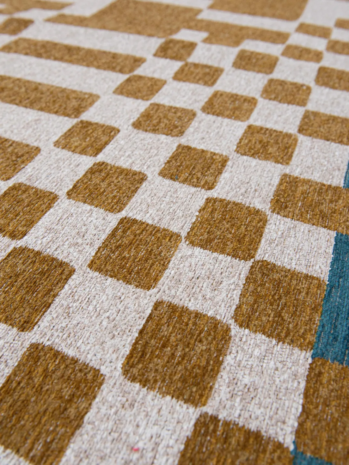 Clearance Louis De Poortere Tapis avec motif graphique Honey Ocre, blanc cassé, bleu