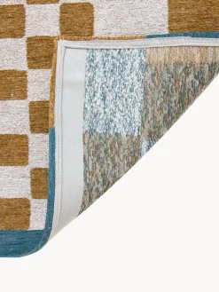 Clearance Louis De Poortere Tapis avec motif graphique Honey Ocre, blanc cassé, bleu
