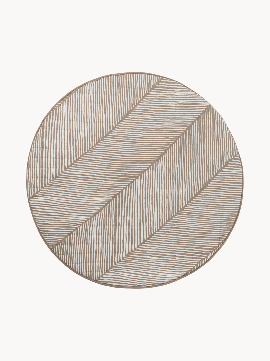 Best Toddlekind Tapis de jeu réversible en coton bio Jeffrey Blanc cassé, taupe