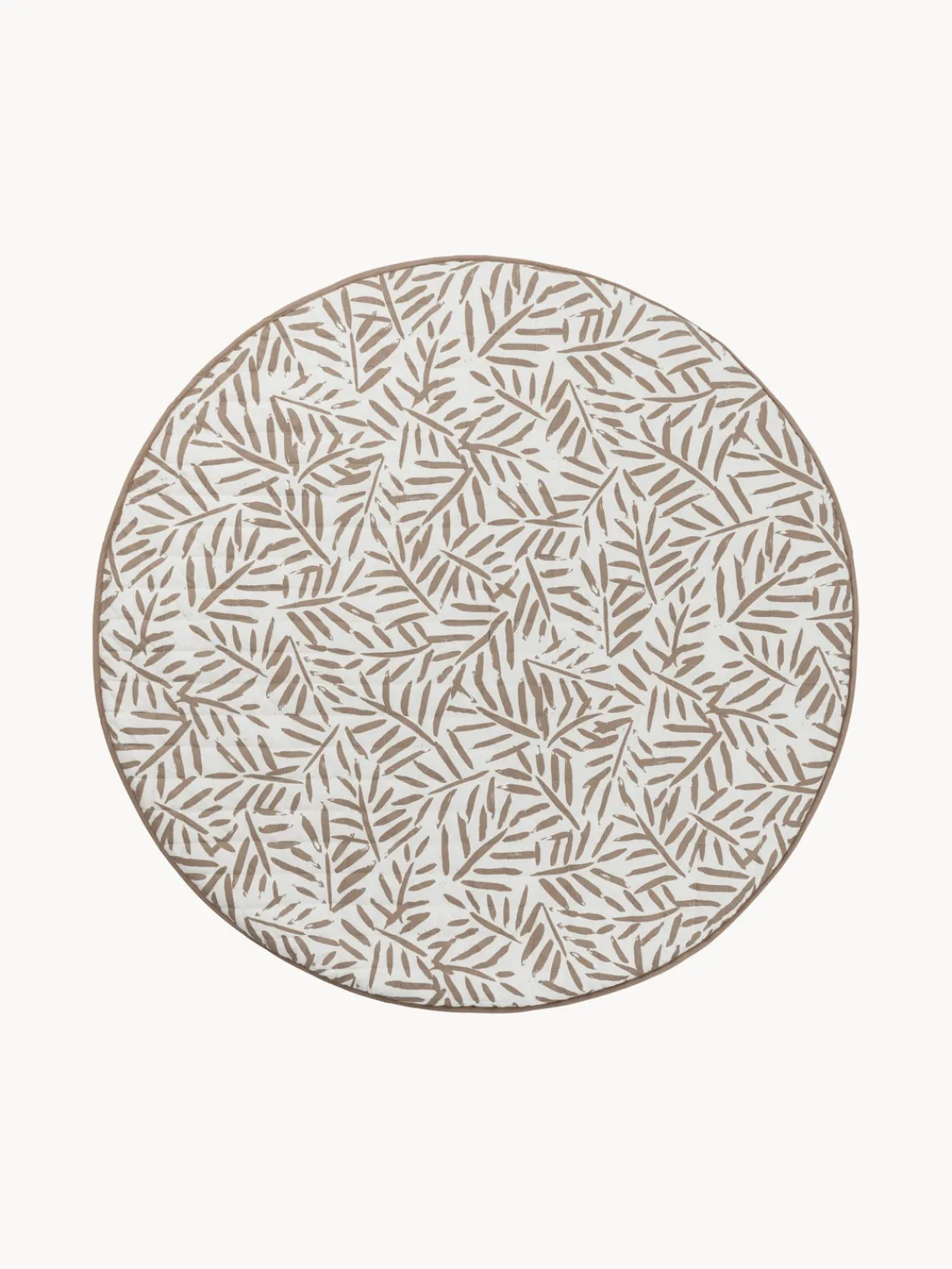 Best Toddlekind Tapis de jeu réversible en coton bio Jeffrey Blanc cassé, taupe