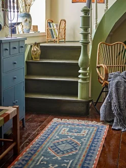 Hot Bloomingville Tapis en laine avec motif ornemental et franges Arsam