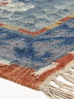 Hot Bloomingville Tapis en laine avec motif ornemental et franges Arsam