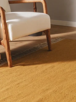 Discount Benuta Tapis en laine tissé à la main avec franges Liv Brun clair