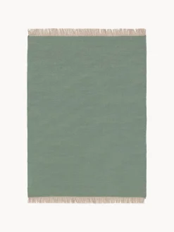 Best Benuta Tapis en laine tissé à la main avec franges Liv Vert sauge