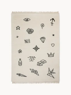 Online Nordic Knots Tapis en laine tissé à la main Nomad Blanc crème
