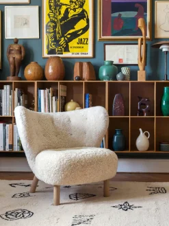 Online Nordic Knots Tapis en laine tissé à la main Nomad Blanc crème