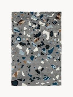 Outlet Nordic Knots Tapis en laine tissé à la main Archipelago Gris, tons bleus