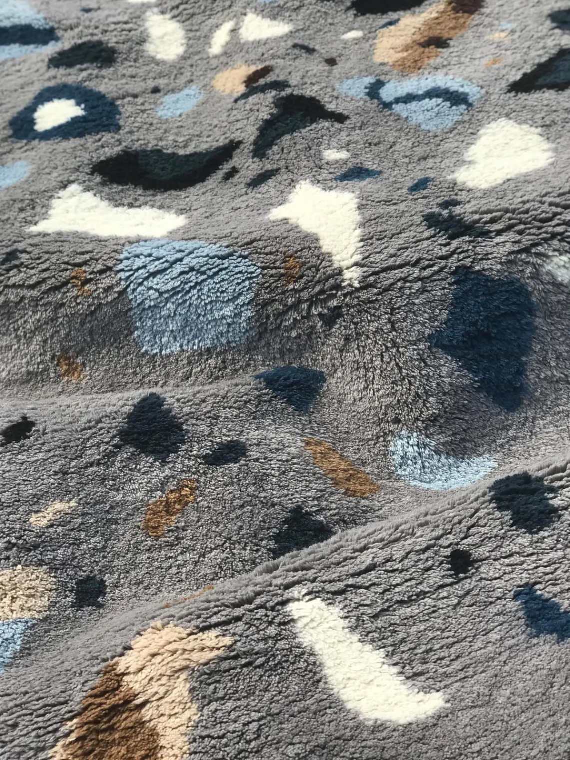 Outlet Nordic Knots Tapis en laine tissé à la main Archipelago Gris, tons bleus