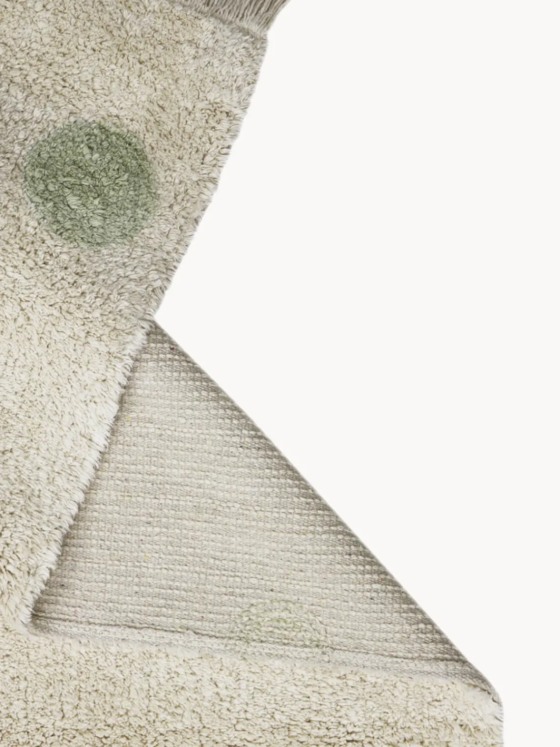 Clearance Lorena Canals Tapis pour enfant tissé à la main Hippy Dots Beige clair, vert sauge