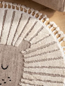Discount Benuta Tapis rond pour enfant avec pompons Momo