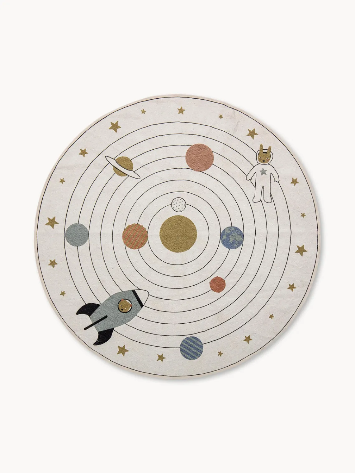 Sale Bloomingville Mini Tapis rond pour enfant Space