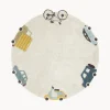 Fashion Lorena Canals Tapis rond pour enfants tufté à la main Wheels, lavable